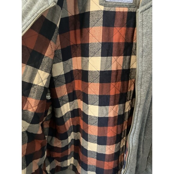 L.L. Bean Jacket Mens Size Large Tall Fleece Full Zip Lined Gray Pockets - Picture 4 of 8